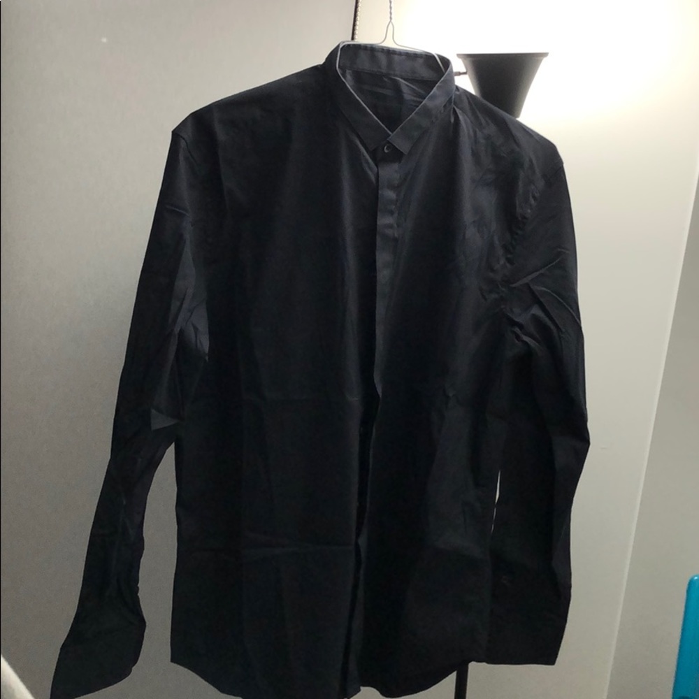 Nicole Farhi Charcoal Button Down Shirt - Size 16